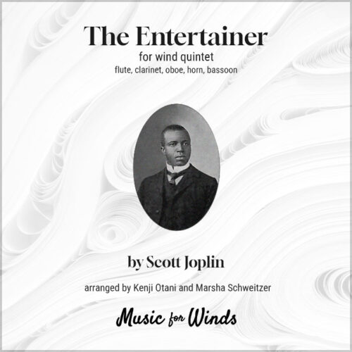 The Entertainer for wind quintet by Scott Joplin. Arranged by Kenji Otani and Marsha Schweitzer.