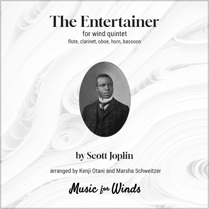 The Entertainer for wind quintet by Scott Joplin. Arranged by Kenji Otani and Marsha Schweitzer.