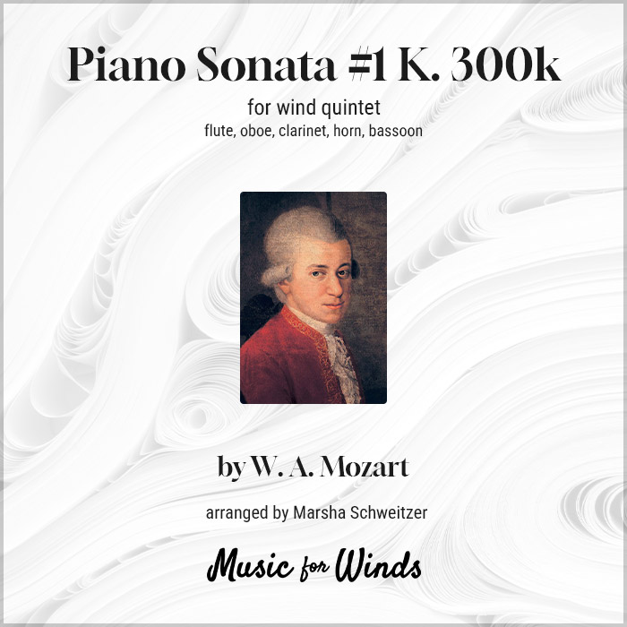 Piano Sonata #1 K. 300k for wind quintet by W. A. Mozart