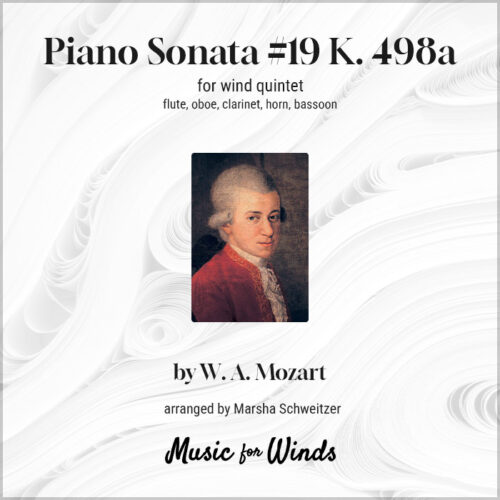Piano Sonata #19 K. 498a for wind quintet by Mozart